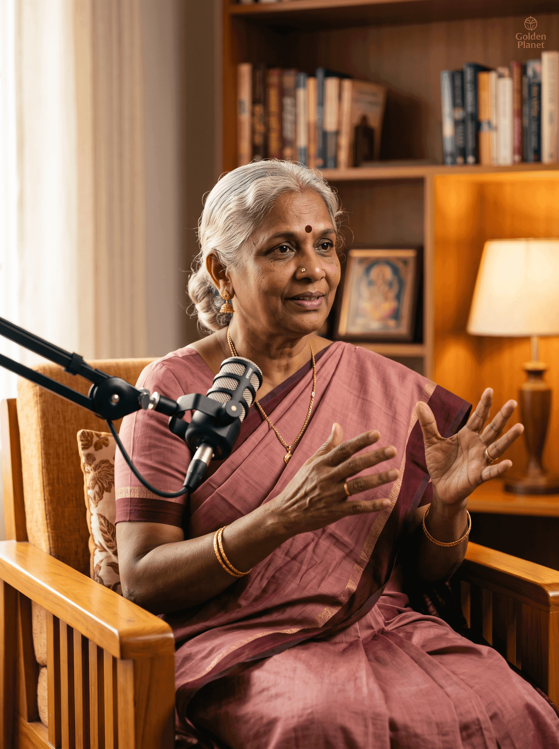 Lakshmi Narayanan speaking about life at Golden Planet
