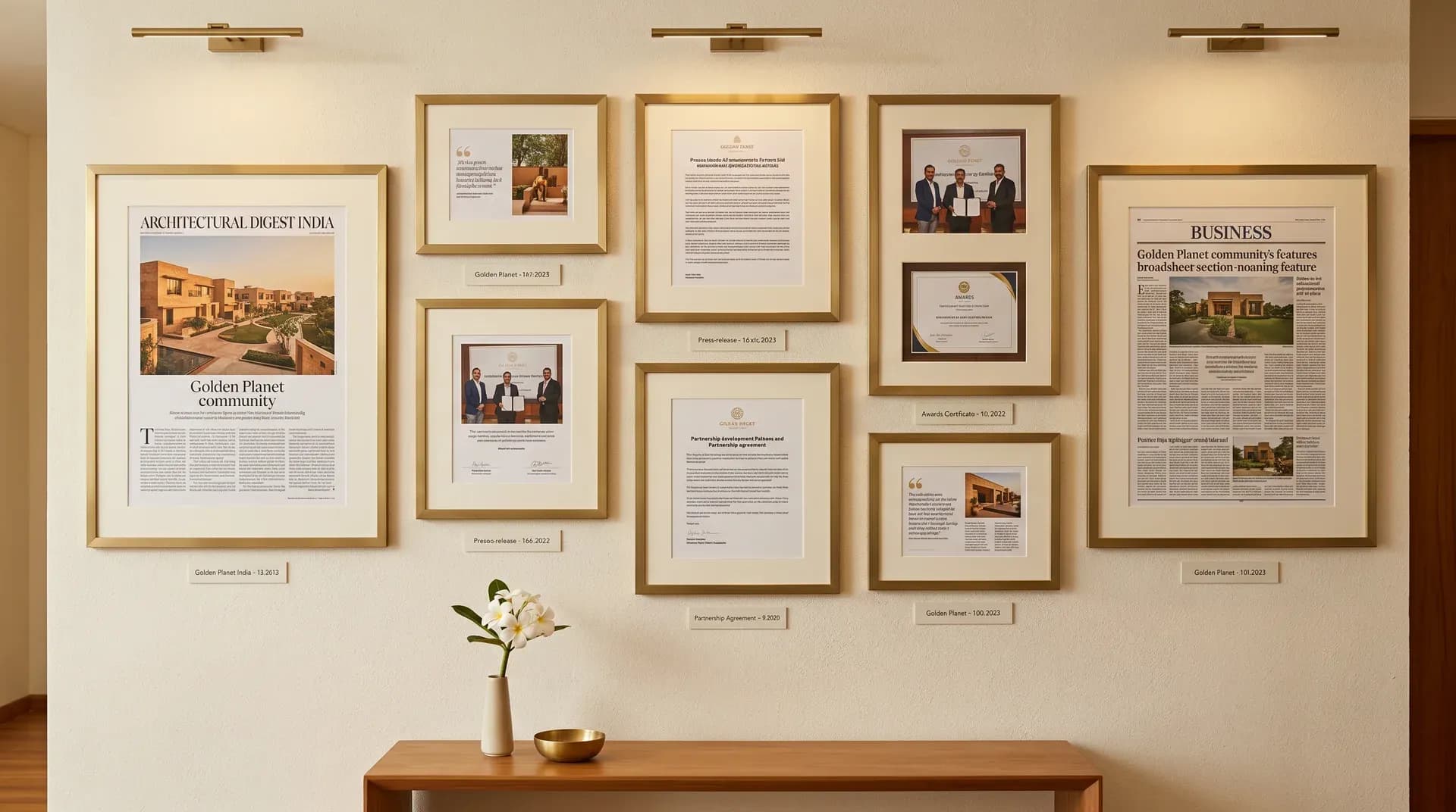 The Golden Planet community, photographed for press coverage